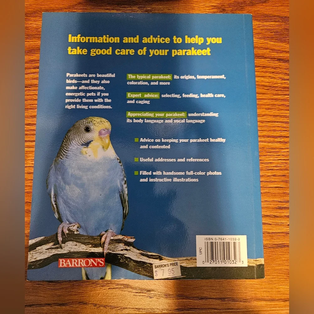 Barron's Parakeets Pet Owner's Manual - Picture 2 of 2